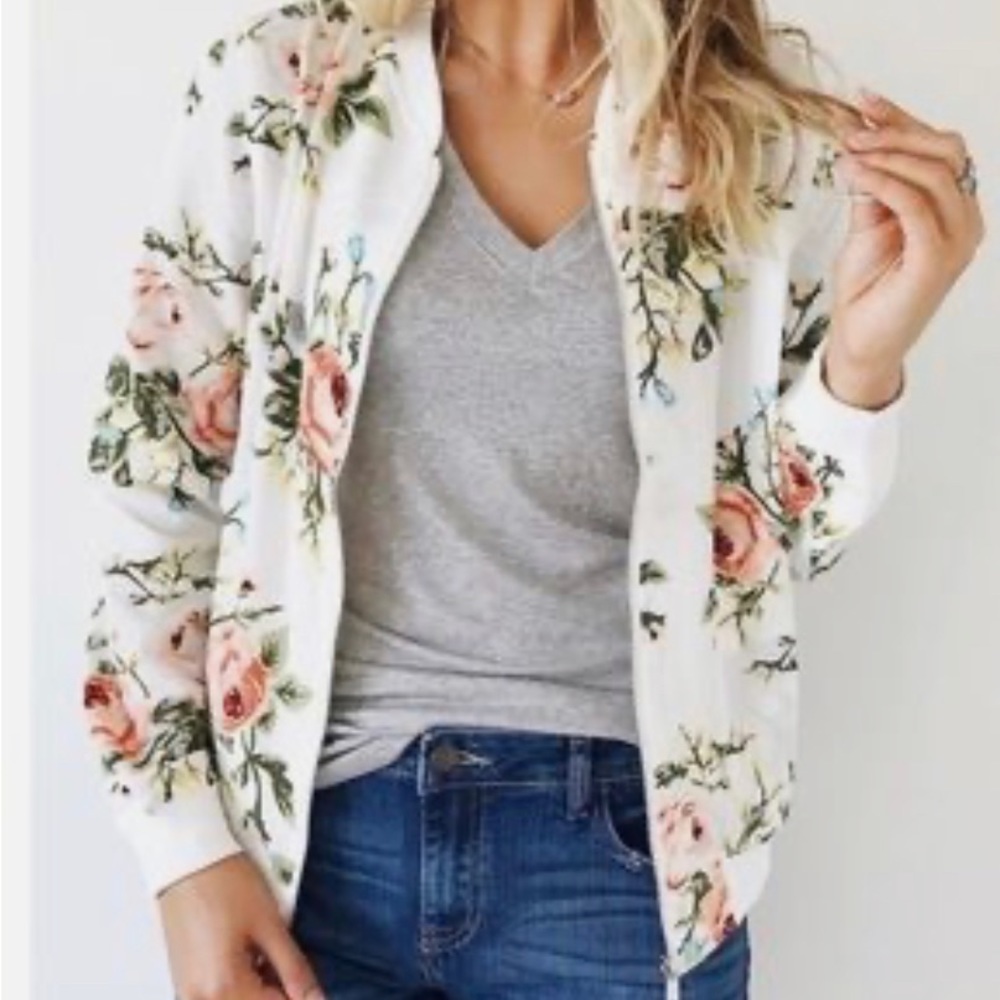 Roolee Floral Bomber Jacket